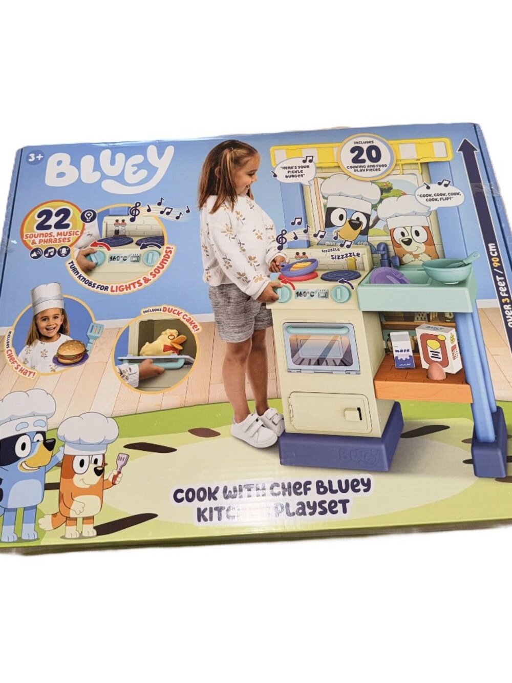 Kids Kitchen Playset Cook w/ Chef Bluey New